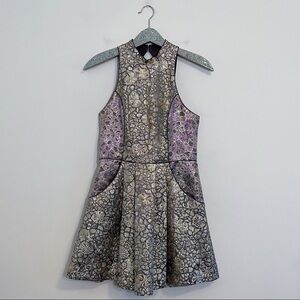 Cooperative Holographic Metallic Mini Dress